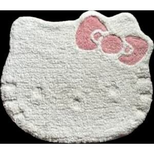 Hello Kitty Face With Bow White/Pink Room Rug 32.75in X 38in NEW With Tags